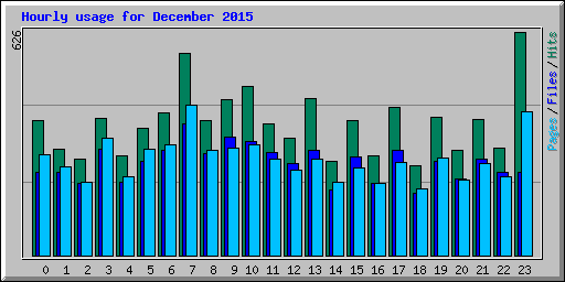 Hourly usage for December 2015