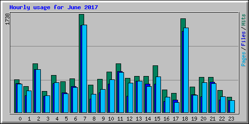 Hourly usage for June 2017