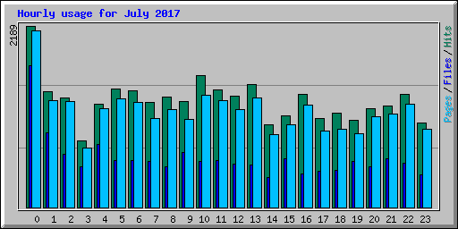 Hourly usage for July 2017