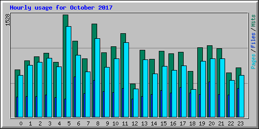 Hourly usage for October 2017