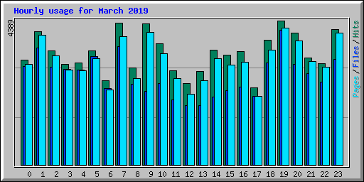 Hourly usage for March 2019