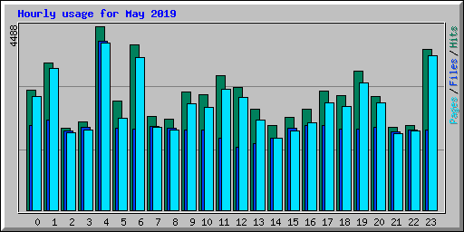 Hourly usage for May 2019