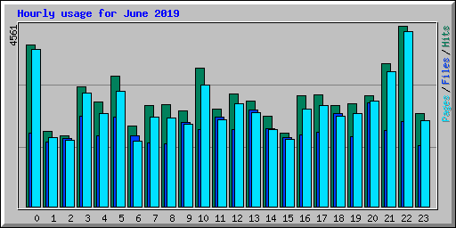 Hourly usage for June 2019