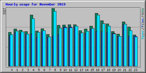 Hourly usage for November 2019