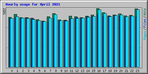 Hourly usage for April 2021