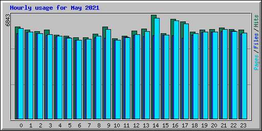Hourly usage for May 2021