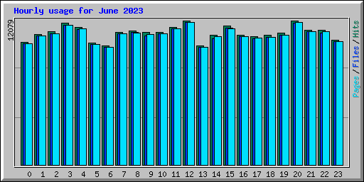 Hourly usage for June 2023