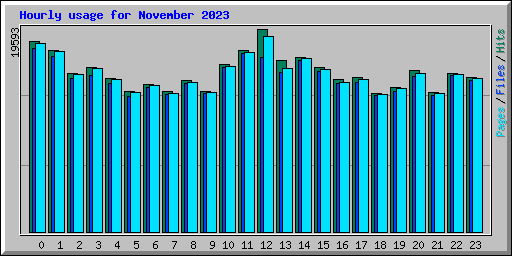 Hourly usage for November 2023