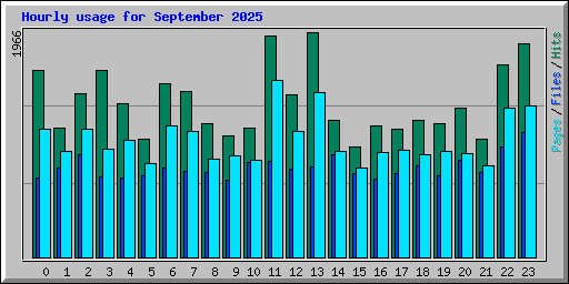 Hourly usage for September 2025