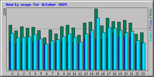 Hourly usage for October 2025